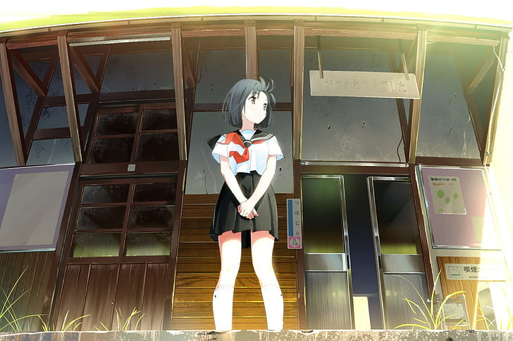 original characters, schoolgirl uniform, schoolgirl, HD wallpaper