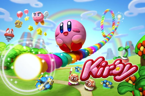Kirby, Kirby and the Rainbow Curse, HD wallpaper HD wallpaper