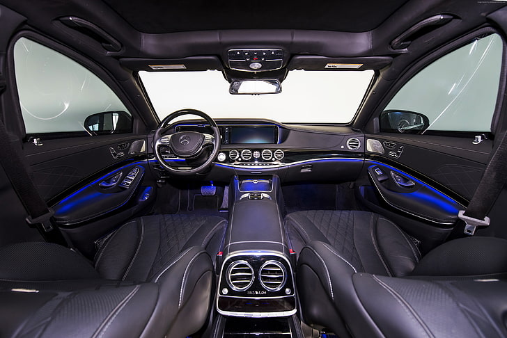 INKAS, interior, carro blindado, Mercedes-Maybach S 600, carros de luxo, HD papel de parede