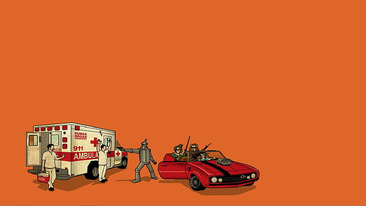 Ambulances, robot, The Wizard Of Oz, HD wallpaper