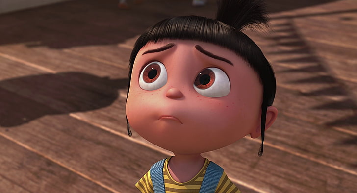 black haired girl anime character, Despicable Me, Agnes (Despicable Me), HD wallpaper