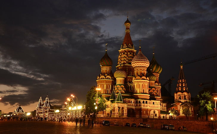 Катедрали, катедралата Свети Василий, Москва, Русия, HD тапет