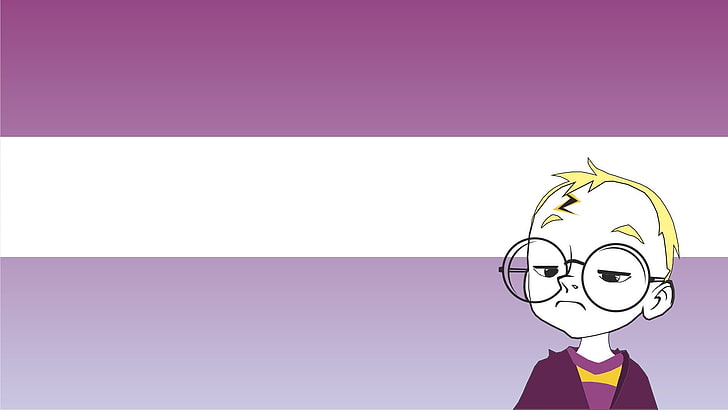 white and black wall decor, magenta, yellow, Harry Potter, vector, anime, HD wallpaper
