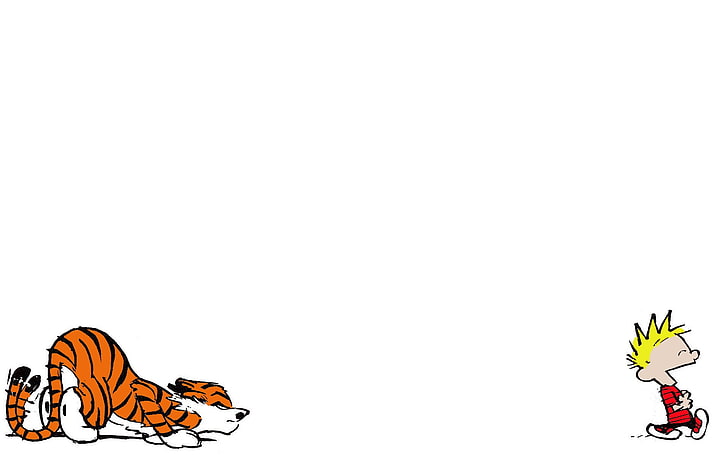 Papel de parede digital de Calvin e Hobbes, Calvin e Hobbes, histórias em quadrinhos, Bill Watterson, HD papel de parede
