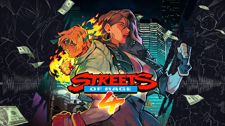 Streets of Rage, video game art, video game characters, typography, Axel Stone, Streets of Rage 4, HD wallpaper