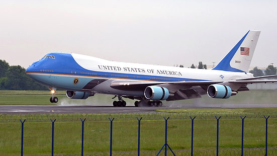 avion, Air Force One, Boeing 747, Fond d'écran HD HD wallpaper