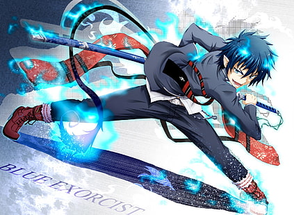 Personagem de Exorcista Azul, anime, Exorcista Azul, Okumura Rin, HD papel de parede HD wallpaper