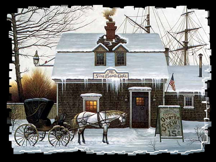 art buggy Belly Warmers Architecture Houses HD Art, art, equine, Buggy, cafe, carriage, Charles Wysocki, วอลล์เปเปอร์ HD