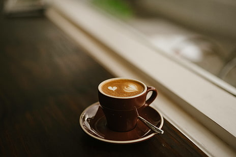 ถ้วยคาเฟอีนกาแฟเอสเพรสโซเครื่องดื่มแก้วคาปูชิโน่, วอลล์เปเปอร์ HD HD wallpaper
