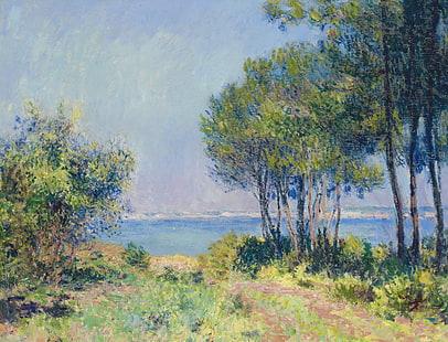 ภูมิทัศน์รูปภาพ Claude Monet เฟอร์ใน Varangeville, วอลล์เปเปอร์ HD HD wallpaper