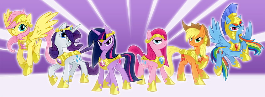 Acara TV, My Little Pony: Persahabatan adalah Sihir, Applejack (My Little Pony), Fluttershy (My Little Pony), Pinkie Pie, Rainbow Dash, Rarity (My Little Pony), Twilight Sparkle, Wallpaper HD HD wallpaper