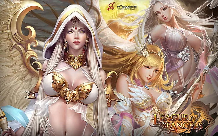 League of Angels Video Game select fighter of Girl warrior Fantasia Arte Hd Wallpaper 2560 × 1600, HD papel de parede