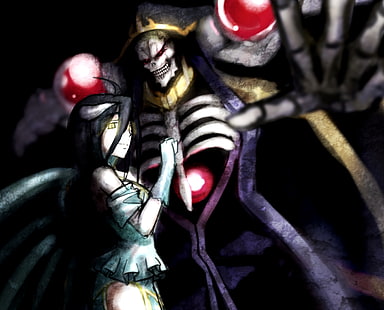 Overlord (anime), Albedo (OverLord), Ainz Ooal Gown, HD tapet HD wallpaper