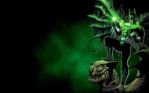 Green Lantern DC Green Batman HD, kreskówka / komiks, zielony, batman, DC, latarnia, Tapety HD HD wallpaper