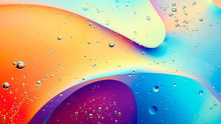 Gionee A1, Colorful, Stock, Bubbles, HD wallpaper