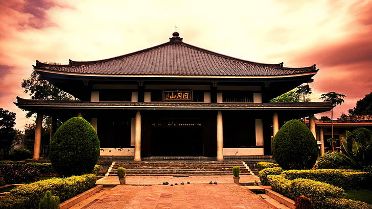 Japanischer Tempel, HD-Hintergrundbild