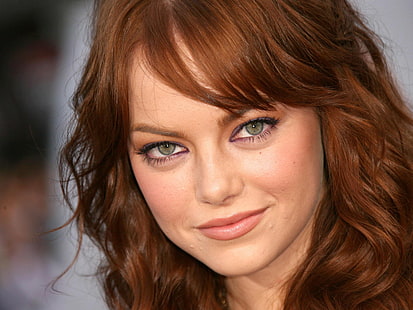 rambut pirang wanita, Emma Stone, wanita, aktris, berambut merah, closeup, Wallpaper HD HD wallpaper