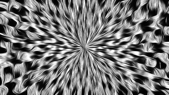 textil estampado de cebra blanco y negro, negro, blanco, pintura al óleo, líneas, oscuro, abstracto, monocromo, Fondo de pantalla HD HD wallpaper