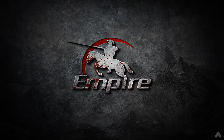 Empire logo, Mountains, Team, Stone, Blood, Background, Texture, Knight, Dota 2, ESports, Art Shift, Empire, HD wallpaper