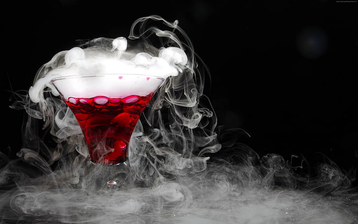 dry ice, Cocktail, HD wallpaper