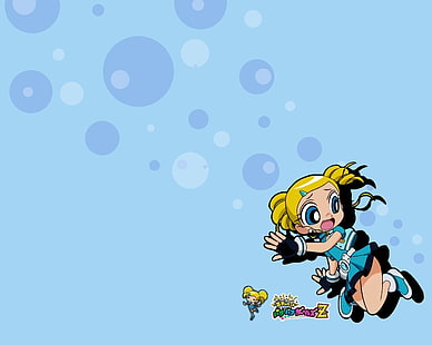 Powerpuff Girls Z Bubbles ، فتيات القوة ، فتاة ، خوف ، حركة، خلفية HD HD wallpaper
