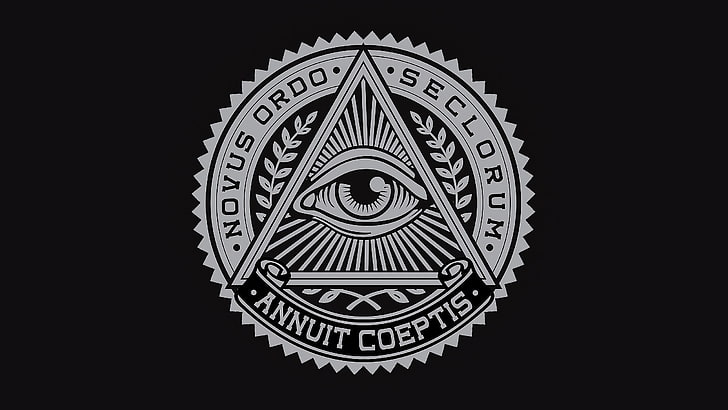 Novus Ordo Seclorum logosu, üçgen, illuminati, masonlar, HD masaüstü duvar kağıdı