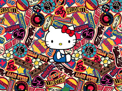 bonjour kitty logos sanrio 1024 768 1024x768 Anime Hello Kitty HD Art, Fond d'écran HD HD wallpaper