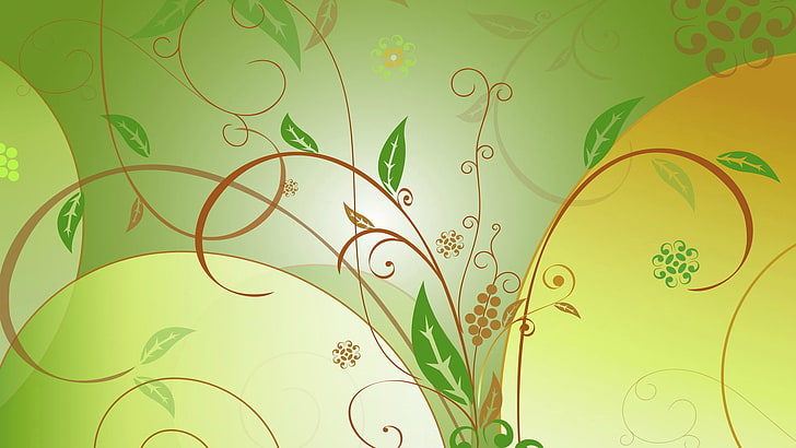 abstract, floral, leaf, design, flower, pattern, plant, decoration, art, decorative, curl, spring, drawing, silhouette, element, branch, scroll, frame, foliage, wallpaper, curve, ornament, creative, graphic, ornate, retro, summer, decor, natural, flowers, grunge, swirl, artwork, shape, card, season, flourishes, blossom, border, paint, HD wallpaper