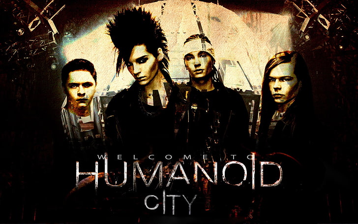 Welcome to Humanoid City wallpaper, tokio hotel, band, members, cover, phrase, HD wallpaper