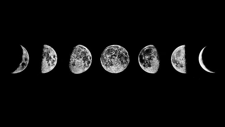 universo, en blanco y negro, luna, fotografía monocroma, oscuridad, fotografía, monocromo, fenómeno, noche, objeto astronómico, círculo, oscuro, Fondo de pantalla HD