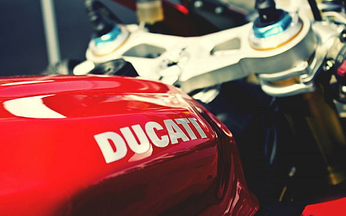 Ducati, червен спортен велосипед ducati, мотоциклети, 1920x1200, ducati, HD тапет HD wallpaper