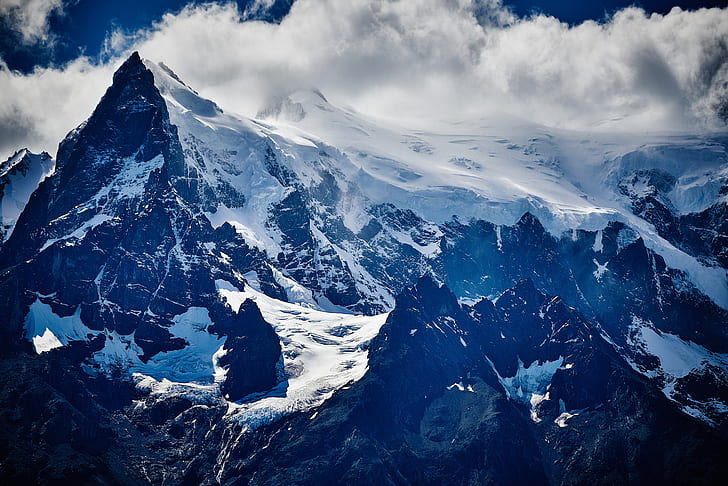 8K, Cordillera Paine, snöberg, 4K, Chile, HD tapet