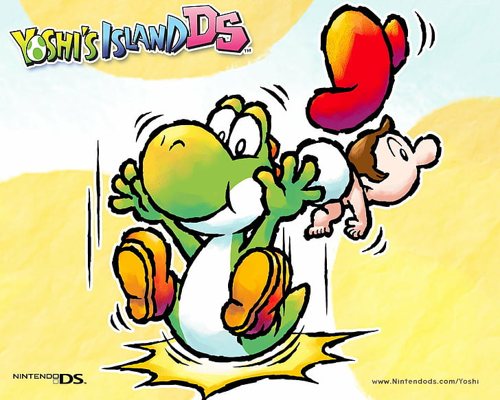 Mario, Yoshi's Island Ds, Baby Mario, Yoshi, HD tapet