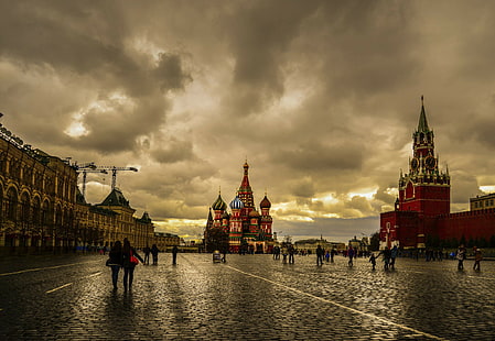 Moscou La capitale, Moscou, la Place Rouge, la capitale, Fond d'écran HD HD wallpaper