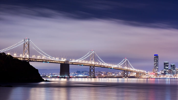 tengara jembatan, jembatan, kota, San Francisco, lanskap kota, Jembatan Golden Gate, Wallpaper HD