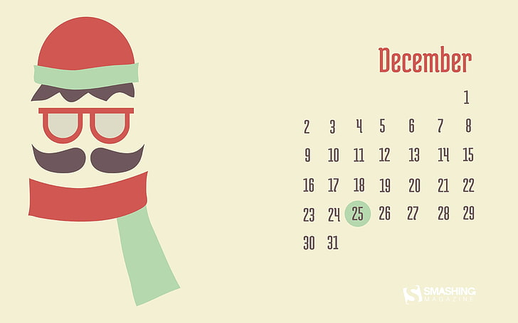 Frozen Mustache-December 2013 Calendar Wallpaper, December calendar wallpaper, HD wallpaper
