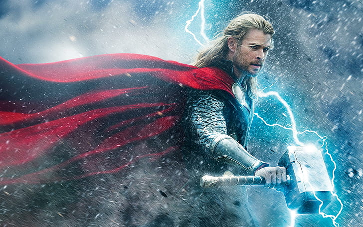 Thor mroczny świat, potężny Thor, Thor, film, Tapety HD