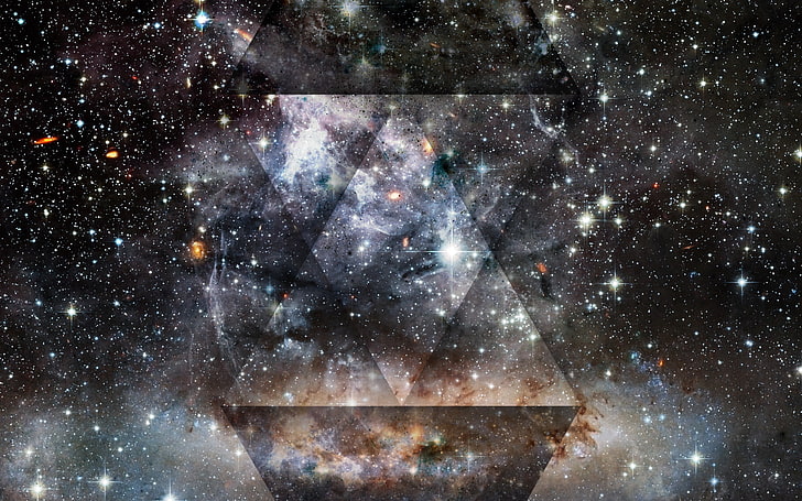 abstracto, espacio, nebulosa, estrellas, Fondo de pantalla HD
