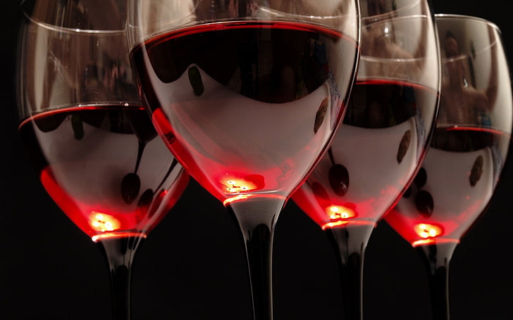 вино, алкоголь, красное вино, бокал, напитки, HD обои