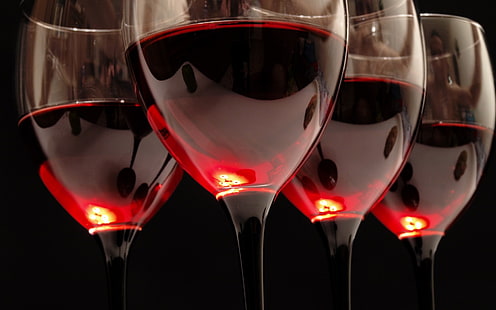 vin, alkohol, rött vin, glas, drycker, HD tapet HD wallpaper