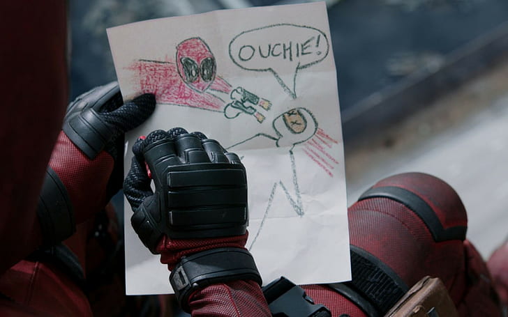 Deadpool, филми, комикси на marvel, филми от 2016 г., забавни, рисуване, HD тапет