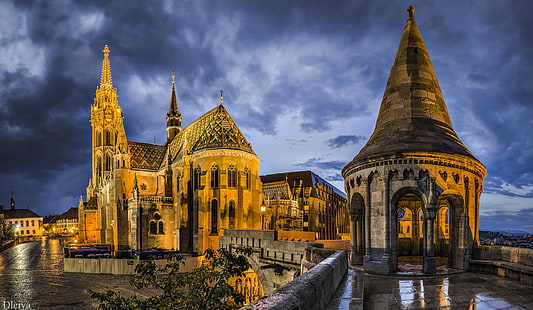 Церкви, церковь, архитектура, Будапешт, Венгрия, церковь Матьяша, религиозные, HD обои HD wallpaper