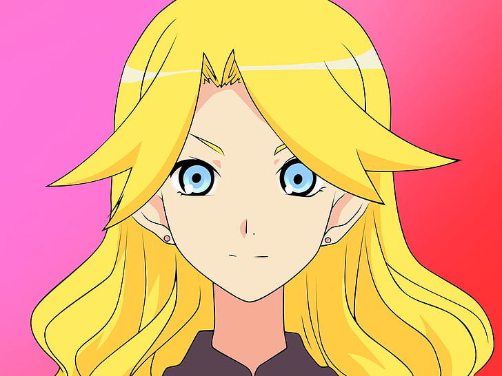 female anime character wallpaper, farewell bleak sensei, kimura kaere, girl, blonde, smile, HD wallpaper