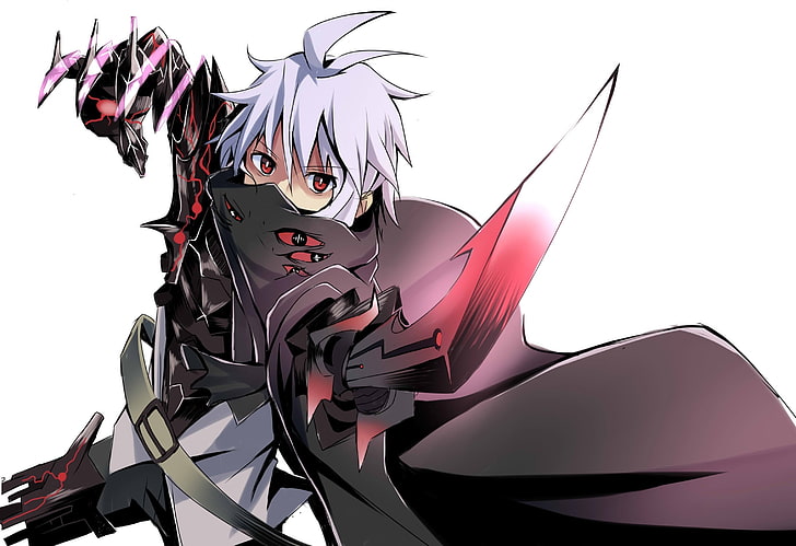 аниме персонаж держит меч цифровые обои, макадамия, арт, мальчик, аниме, HD обои