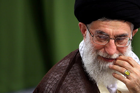 Imam Khamenei, Herrenbrille mit schwarzen Rahmen, religiös, muslimisch, HD-Hintergrundbild HD wallpaper