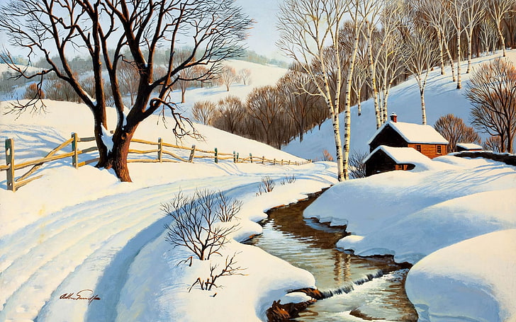 snow is everywhere-Landscape widescreen wallpaper, HD wallpaper