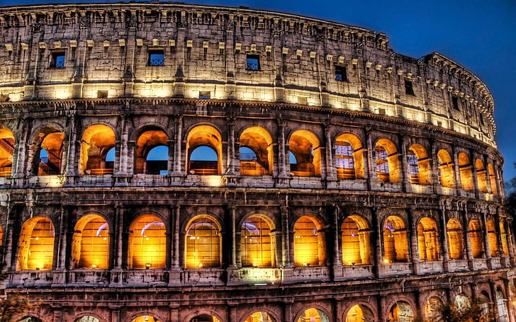 The Colosseum, italy, rome, colosseum, architecture, HD wallpaper
