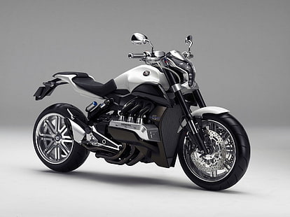 Honda Evo 6 Concept, черный спортивный мотоцикл, Мотоциклы, Honda, 2012, концепт байк, HD обои HD wallpaper