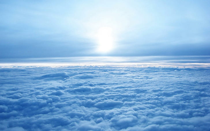 في السماء والطبيعة والغيوم ثلاثية الأبعاد والتجريدية، خلفية HD