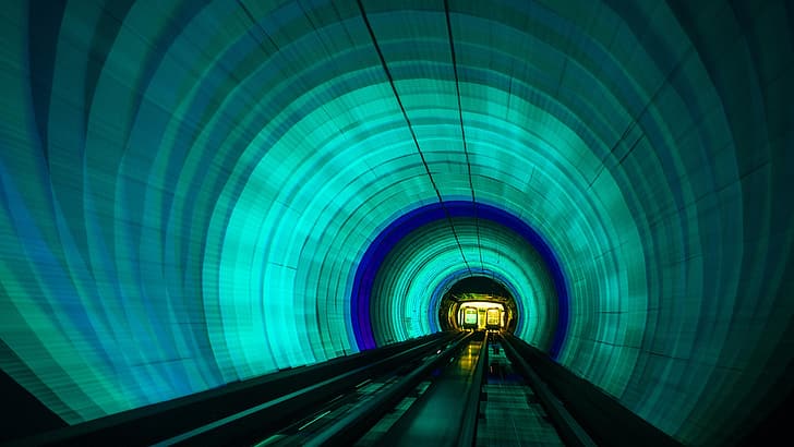 tunnel, railway, subway, metro, Singapore, HD wallpaper